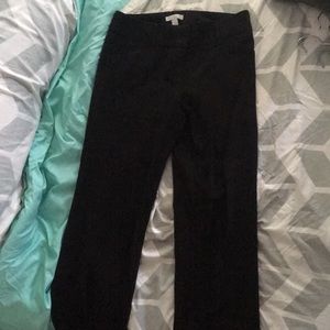 Black trousers, straight leg